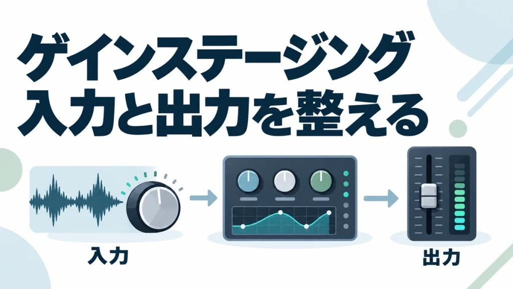 ゲインステージング 入力と出力を整える